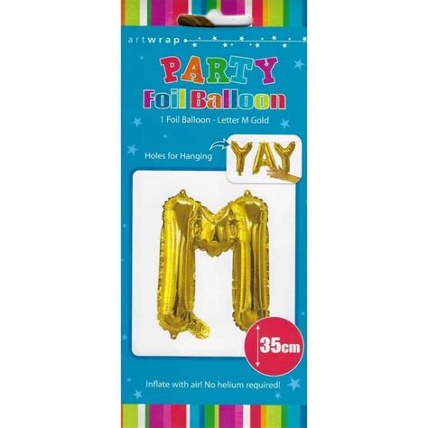 Gold Letter M Balloon 35cm Letter Balloons Who Wants 2 Party