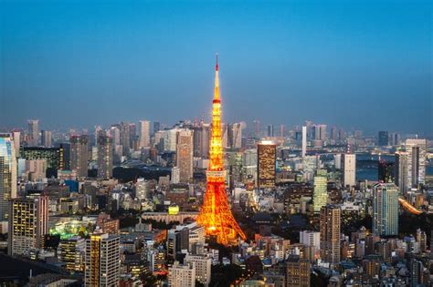 K Tokyo Cityscape Skyline Japan Tokyo Tower Hd Wallpaper Rare