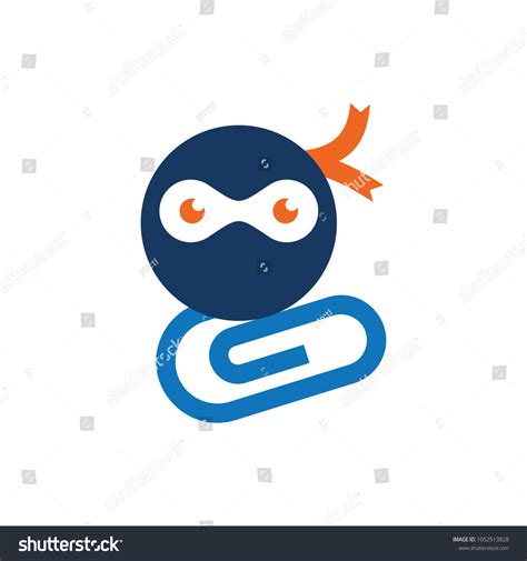 Ninja Clip Logo Icon Design Stock Vector Royalty Free 1052513828