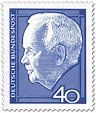 Bundespräsident Heinrich Lübcke, german stamp 1964