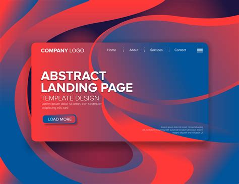 Landing Page Template Design 664513 Vector Art At Vecteezy