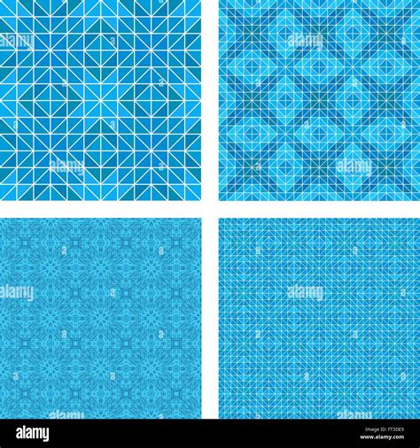 Blue Mosaic Floor Design Set Stock Vector Image And Art Alamy