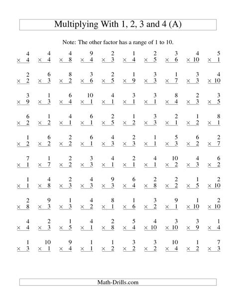 Grade 3 Free Printable 3rd Grade Math Worksheets Multiplication