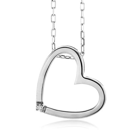 Unique Silver Jewelry Sterling Silver Necklaces 925 Sterling Silver Plaque Diamond Heart