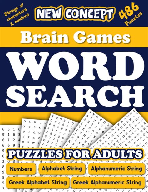 Brain Games Word Search Puzzles For Adults A Creative Adult Word