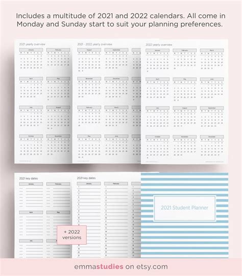 Printable Planner Calendar 2022 Free Resume Templates