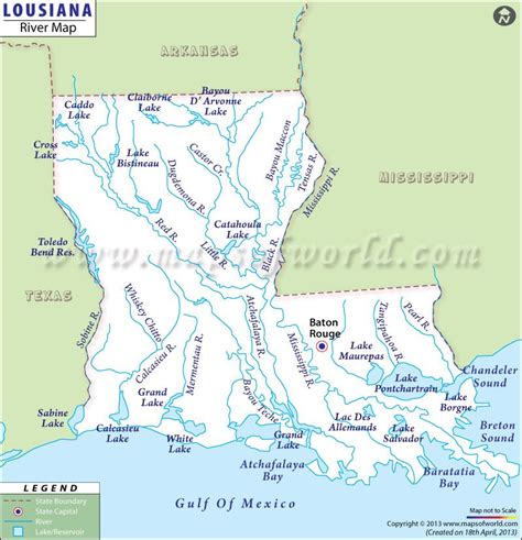 Louisiana Rivers Map List Of Rivers In Louisiana Louisiana Mapas