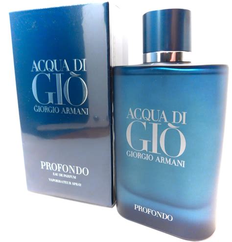 Acqua di gio profondo eau de parfum contains notes of woody patchouli and enveloping musk finally fuse with the saline accent of a mineral ambery accord at the base. GIORGIO Armani Acqua Di Gio Profondo 2020 4.2OZ 125ML ...