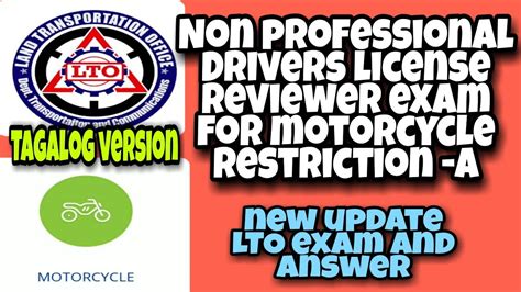 Non Professional Drivers License Lto Reviewer Exam 2023 Legit Exam