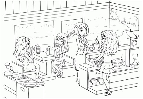 Lego cafe coloring page for kids best lego friends coloring. Free Coloring Pages Friends - Coloring Home