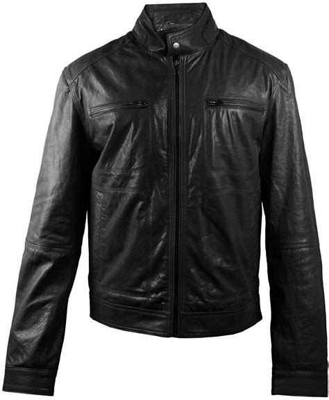 Trendzandideas Black Biker Mens Leather Jacket Leather Jacket For Men