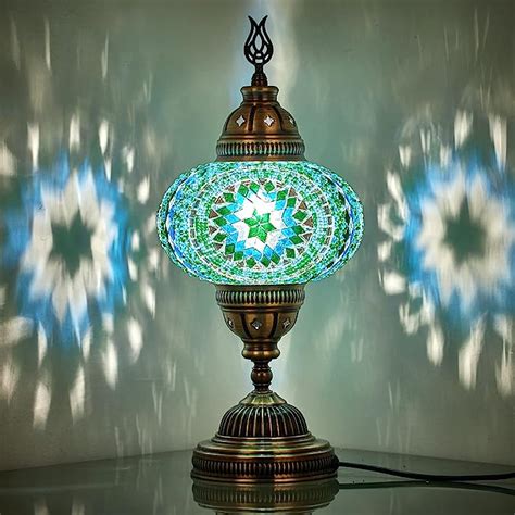 Demmex Turkish Moroccan Mosaic Table Bedside Night Lamp Tiffany Style