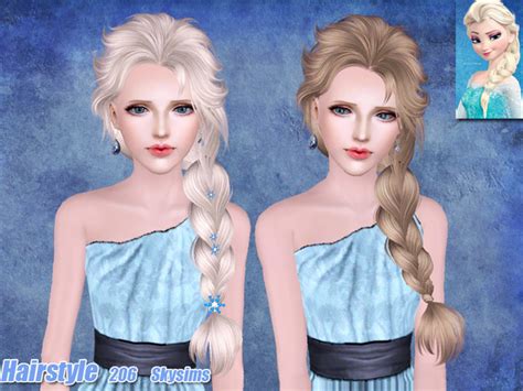 Sims 4 Elsa Hair Cc Skysims Hair 206