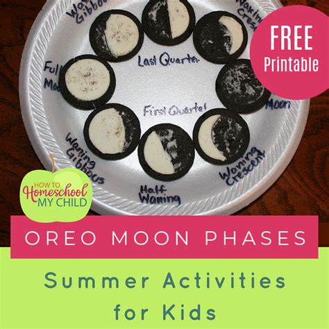 Oreo Phases Of The Moon Summer Fun Kid Activities