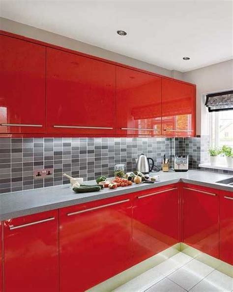 Cocina Roja Red Kitchen Contemporary Kitchen Design Modern Kitchen Tiles Kitchen Design Color