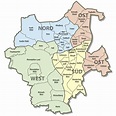 Mönchengladbach | Bezirke - Stadtteile - PLZ - Karte