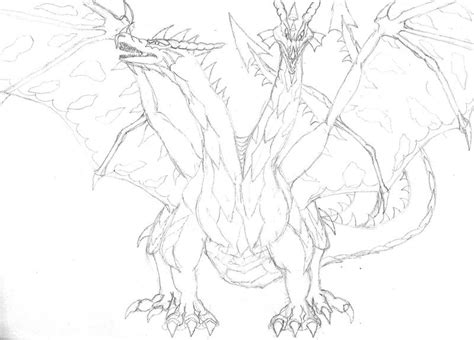 Two Headed Dragon Front By Scharkaan On Deviantart