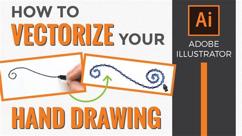 How To Vectorize A Hand Drawing Svg Illustrator Tutorial Youtube