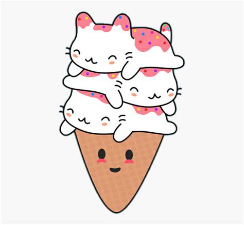 Kawaii Cat Ice Cream Transparent Cartoons Kawaii Cat Ice Cream