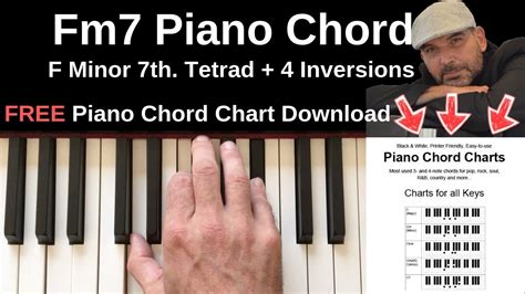 Fm7 Piano Chord F Minor 7th Inversions Tutorial Free Chord Chart