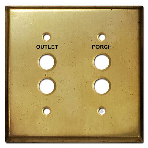 1 Push Button Light Switch Plate Cover Unfinished Raw Brass