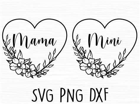 Mama Und Mini Svg Mama Svg Mama Svg Mini Svg Muttertag Etsy