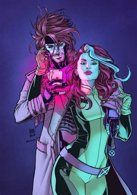 Gambit And Rogue Art By Malkamok Комиксы марвел Комиксы Супергерои