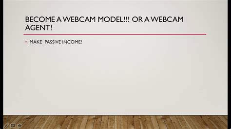 Make Money Online Webcam Agentwebcam Model Youtube