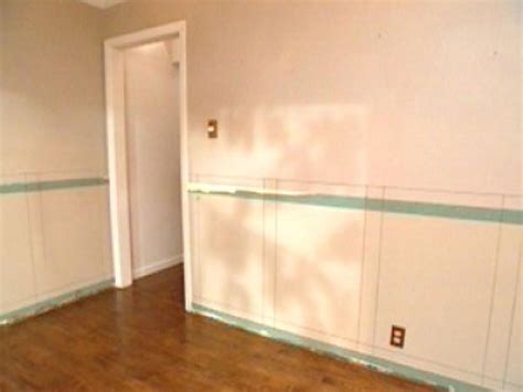 Above the rail will be yellow, while below will be red; How to Install Custom Wainscoting in a Dining Room | how ...