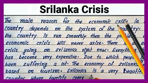 Srilanka Crisis English Paragraph Writing Write English Essay On