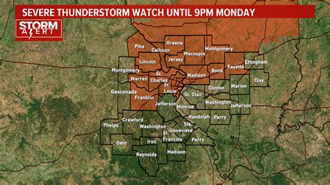 St Louis Weather Forecast Timeline Storms Possible Monday