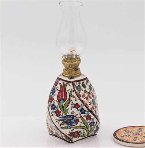 Hand Painted And Hand Made Turkish Ceramic Twist Lamp Tulip Nirvana