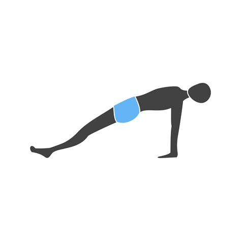 Upward Plank Pose Glyph Blue And Black Icon 10892093 Vector Art At Vecteezy