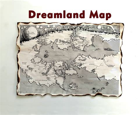 The Dreamlands Map Map Of Lovecrafts Dreamworld Map Of Etsy Australia