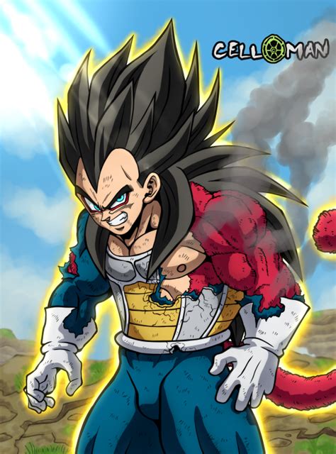 Ssj4 Vegeta By Cell Man On Deviantart Dragon Ball Super Manga Anime