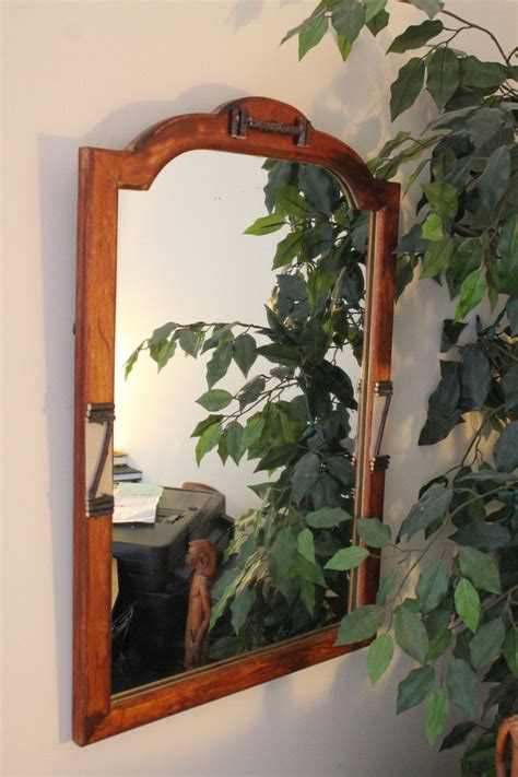 Vintage Wood Frame Mirror Rustic Cabin Decor Rustic Mirror Twig