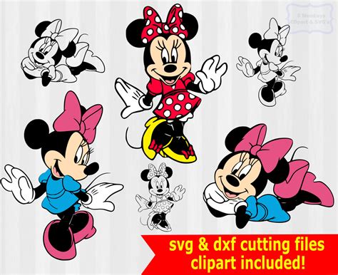 Free Minnie Mouse Svg Cut File Layered Svg Cut File Best Free Font
