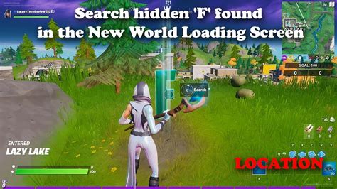Search Hidden F Found In The New World Loading Screen Fortnite Youtube