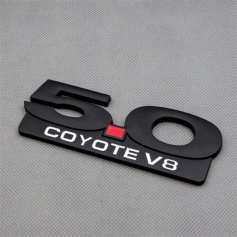 3d Metal 50 Coyote V8 Black Badge 50l Racing Sport Emblem Car Sticker