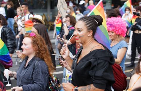 People Take Part In The Gay Pride Also Known As The Lesbian Gay Bisexual And Transgender