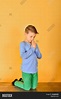 Boy Prays Kneeling, Image & Photo (Free Trial) | Bigstock