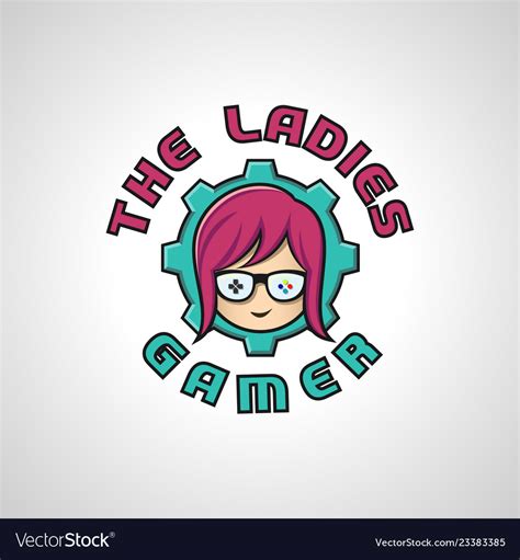 Ladies Gamer Is A Gamer Girl Logo Or Logo Vector Image