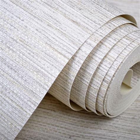 Modern Textured Grasscloth Washable Roll Wallpaper