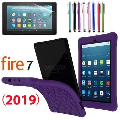 Epicgadget Amazon Fire 7 2019 Silicone Case Soft Lightweight Diamond