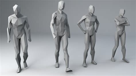 25 Lowpoly Human Characters Bundle Low Poly 3d Model In Man 3dexport