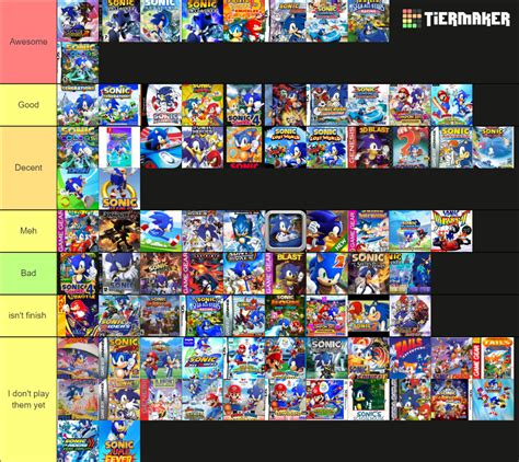 Sonic The Hedgehog The Ultimate Tier List Community Rankings Tiermaker