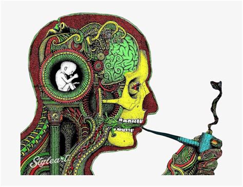 Psychedelic Man Smoking Dope Design By Nelson Man Smoking Trippy