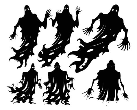 Halloween Evil Spirit Silhouette Scary Nightmare Ghost Characters