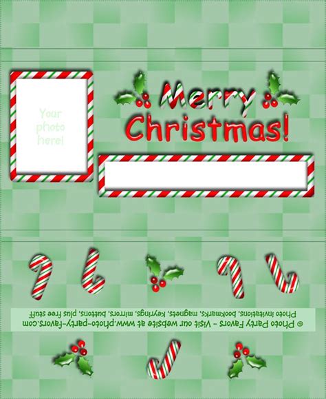 ♥ you will receive the download link instantly after your paypal payment clearance. Holiday Christmas Chocolate Bar Wrapper - Free Printable Candy Bar Wrapper