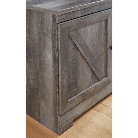 Signature Design By Ashley Wynnlow W440w4 Large Tv Stand In Rustic Gray